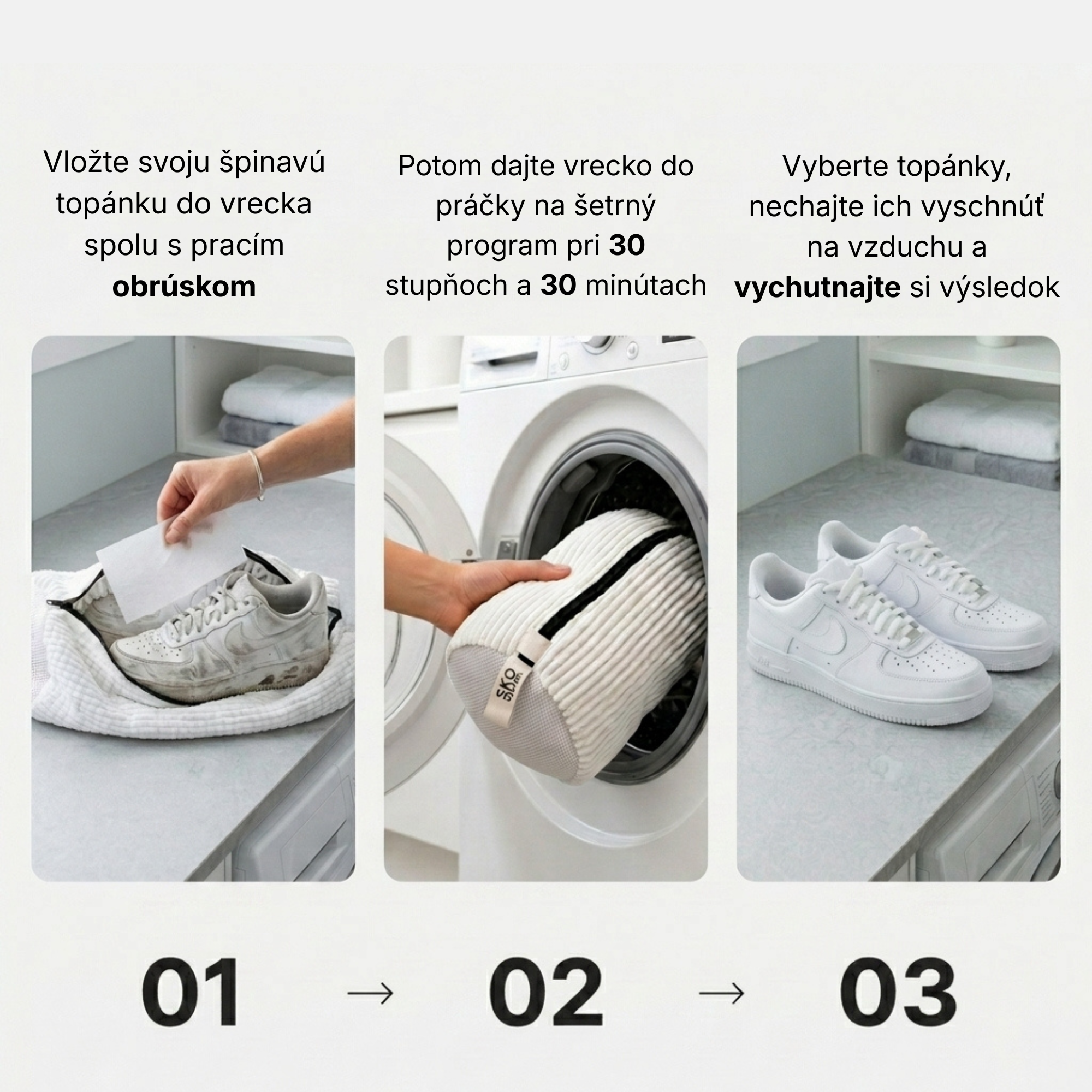 Majte čisté topánky len za 30 minút priamo z práčky
