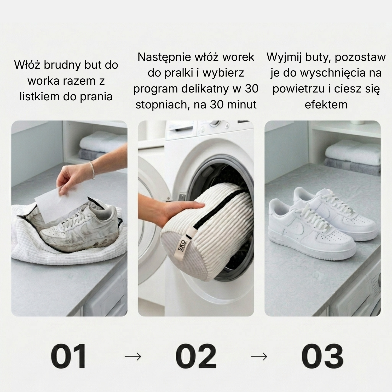 Czyste buty w zaledwie 30 minut prosto z pralki