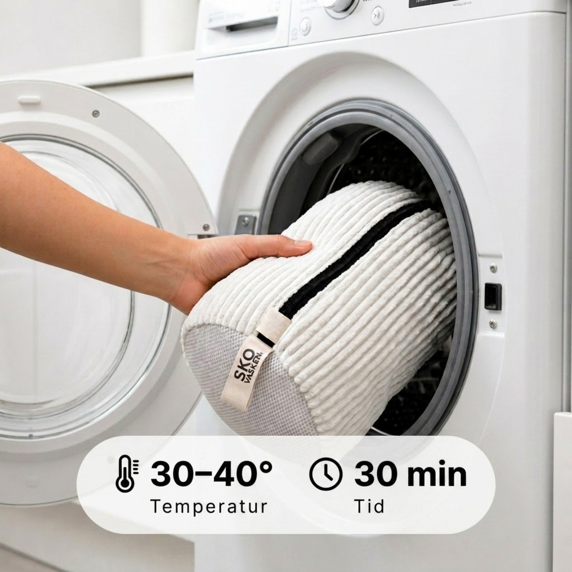 Schone schoenen in slechts 30 minuten – direct uit de wasmachine.